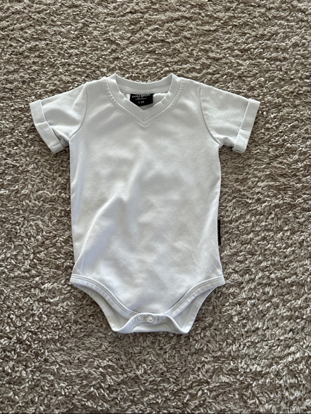 Little Bipsy Signature white V-Neck Onesie